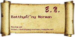 Batthyány Norman névjegykártya
